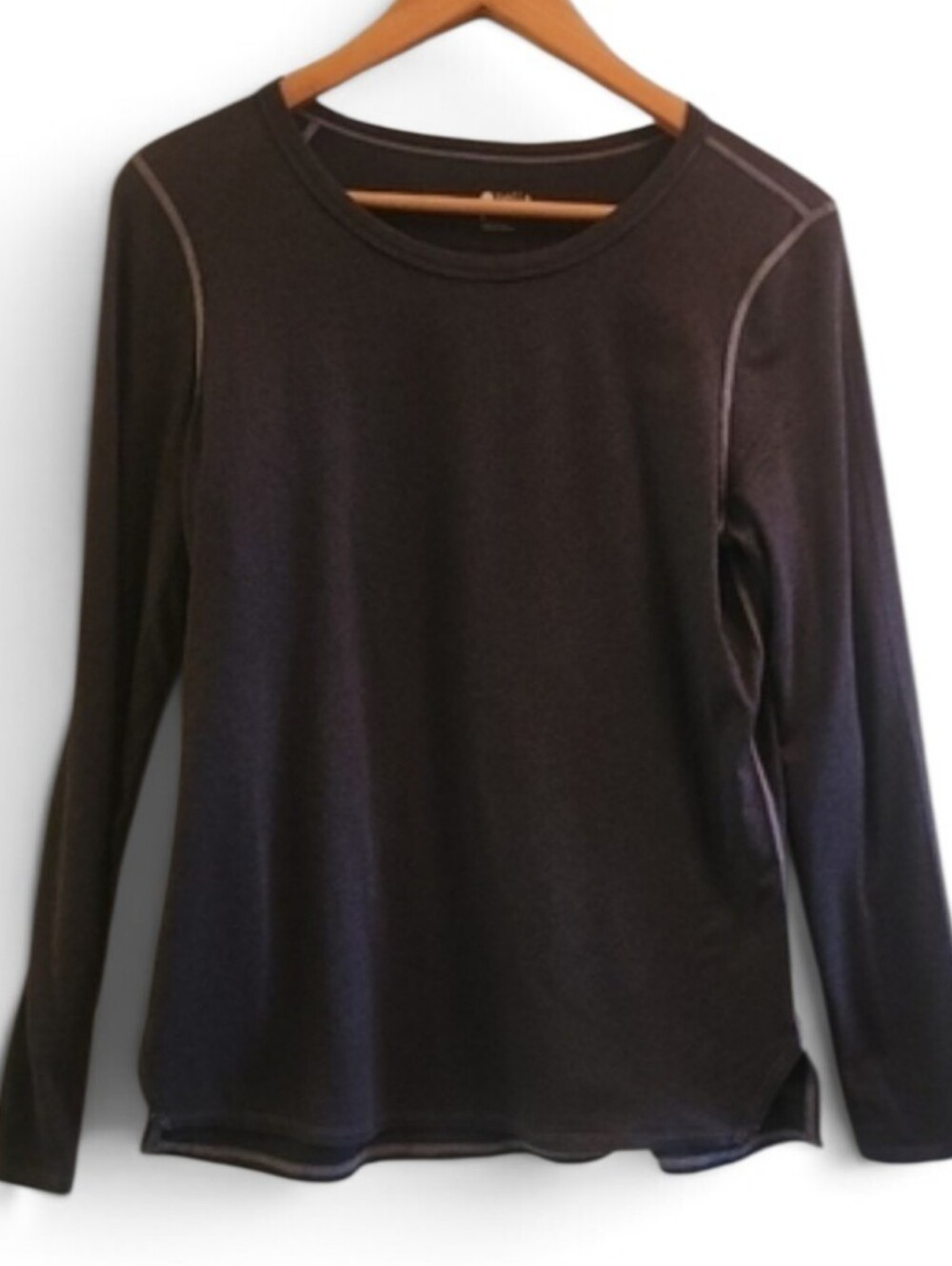 Zella Women's Performance Long Sleeve Athletic Top Black Size Large Moisture Wic
